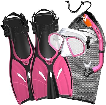 Promate Youth Snorkel Combo Set with Snorkeling Fins