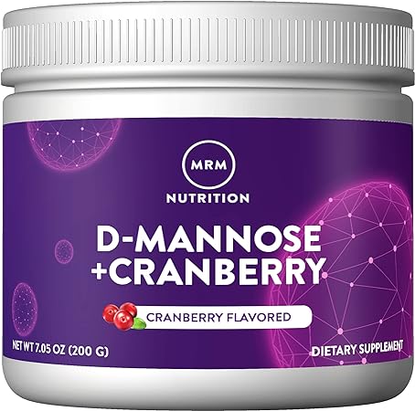 MRM Nutrition D-Mannose   Cranberry | Cranberry Flavored | Urinary Tract   Bladder Health | Low-Sugar | Gluten Free   Vegan | 40 Servings