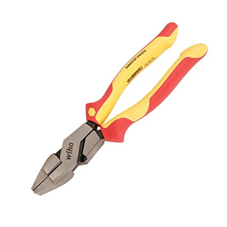 Wiha 32938 9.5" High Leverage NE Industrial Lineman's Pliers - Insulated