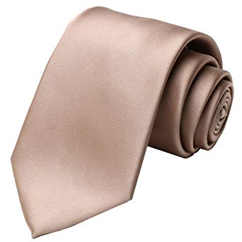 KissTies Solid Satin Tie Pure Color Necktie Mens Ties   Gift Box