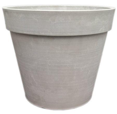 Spigo Contemporary UV-Protective Resin Pots, 13.5 Inches (White Stone)