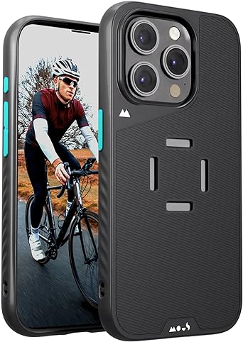 Mous - Evolution Phone Case for iPhone 14 Pro Max - MagSafe Compatible with IntraLock Technology for Mechanical Mounting Black