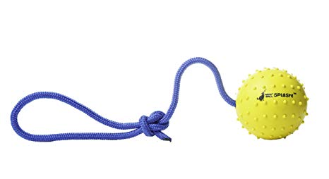 Nero Ball SPLASH! - Floating Rubber Dog Ball on a Rope - Beach, Lake, Pool, Dog Exercise and Reward