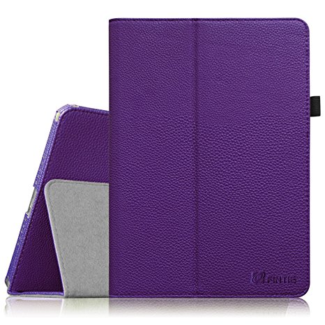 Fintie iPad Air 2 Case [Corner Protection] - Slim Fit Leather Folio Case with Smart Cover Auto Sleep / Wake Feature for Apple iPad Air 2 (iPad 6) 2014 Model, Violet