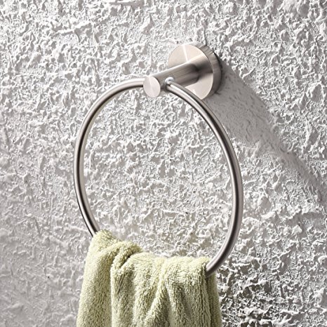 KES Bathroom Towel Ring Towel Holder SUS304 Stainless Steel Wall Mount, Brushed, A2180-2