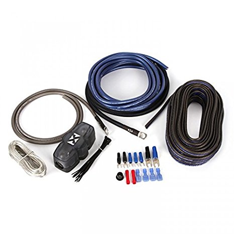 NVX True Spec 8 Gauge 100% Copper Single Amp Wiring Kit with Speaker Cable, No RCA [XAPK8]