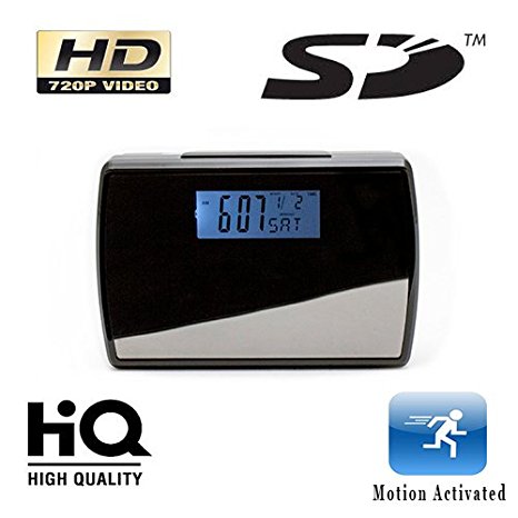 Know Your Nanny™ Hd 720p Mini Clock Camera w/ Motion Activated Sd Card Recording