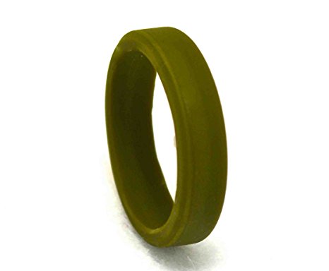 Medium 5mm Width Silicone Unisex Sized Finger Ring wedding band
