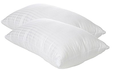 Queen Bed Pillows 2 Pack for Sleeping - Ultra Plush Gel Fiber Down Alternative Pillow - Hypoallergenic .4 Micro Denier Filled Pillows (Queen 2-Pack, Soft) Crafted in The USA - 100% Satisfaction