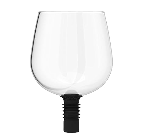 Guzzle Buddy 2GO Wine Glasses, It Turns Your Bottle of Wine Into Your Wine Glass-The Original, As seen on Shark Tank -17, Clear,One Size - BGAT-174170