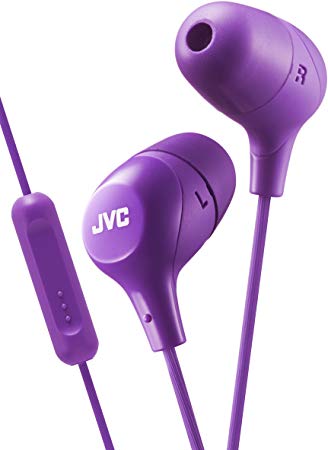 JVC HA-FX38M in-Ear Headphones with 1-Button Remote Control and Microphone - Violet (Violet)