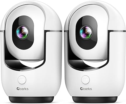 2K Pan/Tilt Security Camera, WiFi Indoor Camera for Home Security with AI Motion Detection, Baby/Pet Camera with Phone App, Color Night Vision, 2-Way Audio, 24/7, Siren, TF/Cloud Storage - 2 Pack