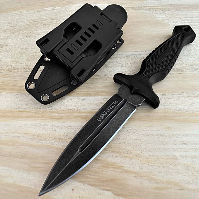 Hunting Knife Tactical Knife Survival Knife 9" Fixed Blade Knife w/ Molle Compatible Kydex Pressure Retention Sheath Camping Accessories Survival Kit Survival Gear Tactical Gear 79897