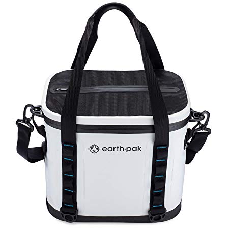 Earth Pak Heavy Duty Waterproof Soft Cooler Bag for Hiking, Camping, Sports, Hunting, Fishing, Boating, Beach Trips - Ultra Thick Insulation, Fits up to 20 Cans