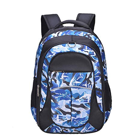 Shark Backpack for Boys | Kids | Fenrici | 18" | Durable | Elementary | Middle | High School | Supporting Kids with Rare Diseases(BRAVERY, Large)