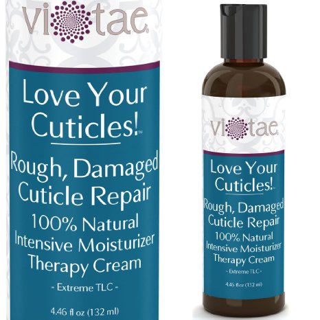 Rough, Damaged Cuticle Care & Repair (Anti Aging) - Intensive Moisturizer & Treatment Cream w Argan Oil - All Natural - 'LOVE Your Cuticles!' 4.46oz