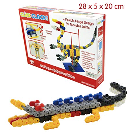 CLICK CLACK! Building Bricks Building Blocks 200PCS Mix 4 IN1 Educational Construction Stem Toys Sets Gifts