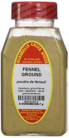 FENNEL SEED GROUND FRESHLY PACKED IN LARGE JARS, spices, herbs, seasonings