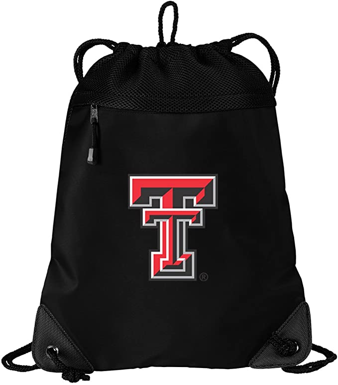 Texas Tech Red Raiders Drawstring Bag Texas Tech Cinch Pack Backpack Unique MESH & Microfiber