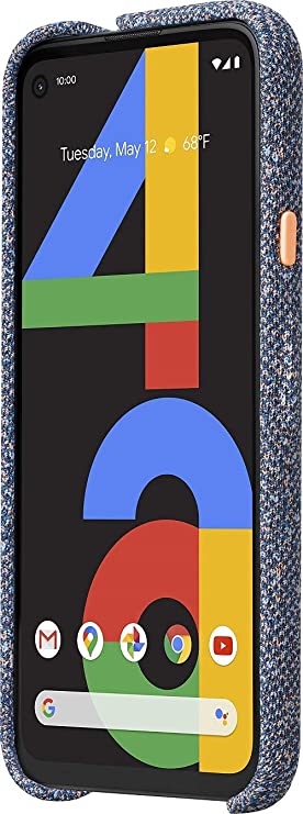 Google Pixel 4a - New Unlocked Android Smartphone - 128 GB of Storage - Up to 24 Hour Battery - Just Black with Google Pixel 4a Case, Blue Confetti