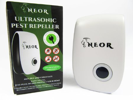 Best Ultrasonic Pest Repeller By Neor-Effective High Frequency Electronic Repellent For Mice Roaches Rats and Small Insects Control-Ultra Safe For Pets Solution-Save Money and Get Rid Of Pests Instantly