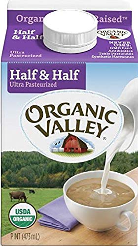 Organic Valley, Organic Half & Half, Ultra Pasteurized, Pint, 16 oz