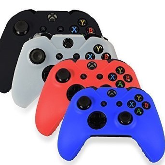Xbox One Wireless Controller Skin Case Cover Accessories 4 Colors Package - Black White Blue Red
