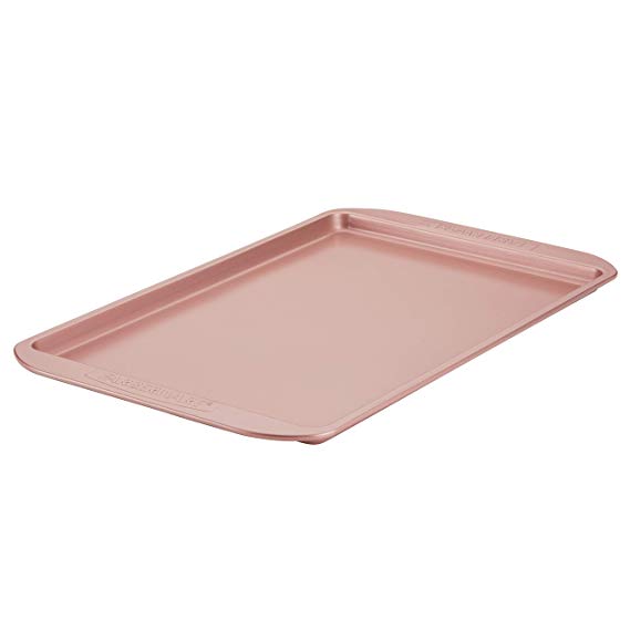 Farberware 47775 Nonstick Bakeware, Nonstick Cookie Sheet / Baking Sheet - 11 Inch x 17 Inch, Rose Gold Red