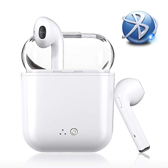 i7 Transparent Shell Bluetooth Headsets Wireless Headsets V5.0 Headset Bluetooth in-Ear Earphone Wireless Stereo in-Ear Handsfree for Apple Airpods Android i-Phone