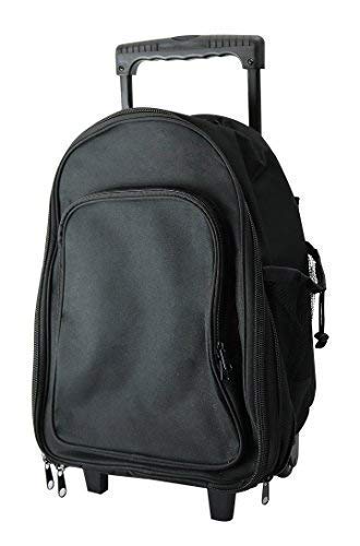 Spectrum Rolling Backpack with Wheels for Travel, School - Two Stage - Black