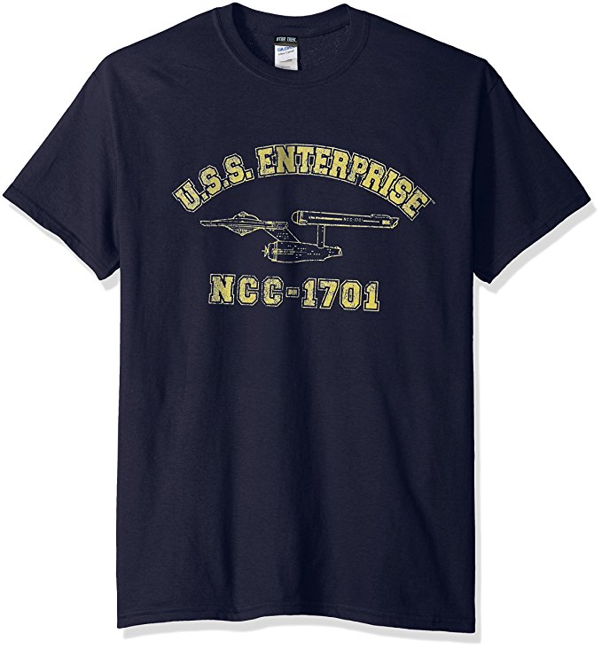 Trevco Men's Star Trek Enterprise Athletic T-Shirt
