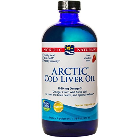 Nordic Naturals - Arctic CLO, Heart and Brain Health, and Optimal Wellness, Strawberry 16 Ounces