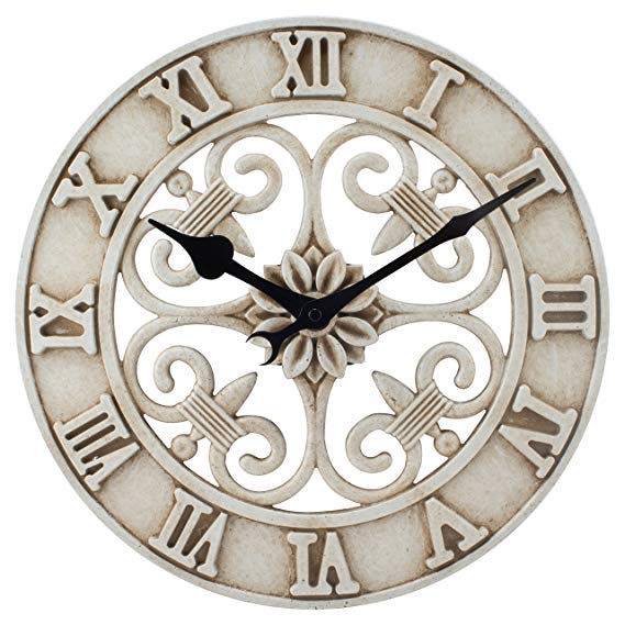 La Crosse Technology BBB86491 Cast Iron Indoor/Outdoor Wall Clock 14"