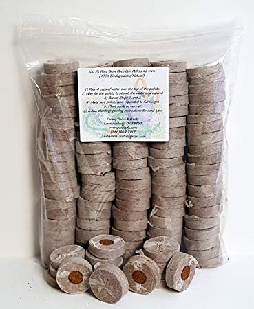Coco Coir Grow Pellets/Grow Media 42 mm (1.65 in) 100 Pc - NOT Jiffy-7 - Coco Coir not Coco Peat
