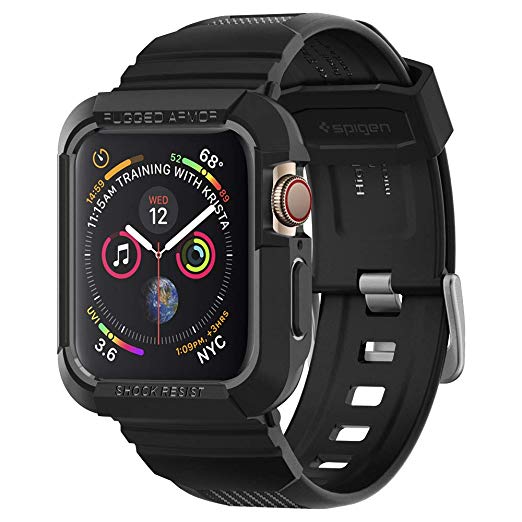 Spigen Rugged Armor Pro Designed for Apple Watch Case for 44mm Series 4 (2018) - Black