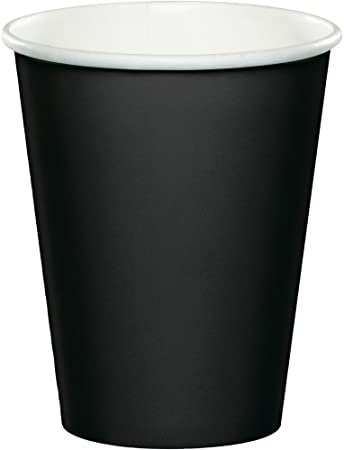 Creative Converting 56000B Pack of 240 Touch of Color Paper Hot/Cold Cups, 9 oz, Black Velvet