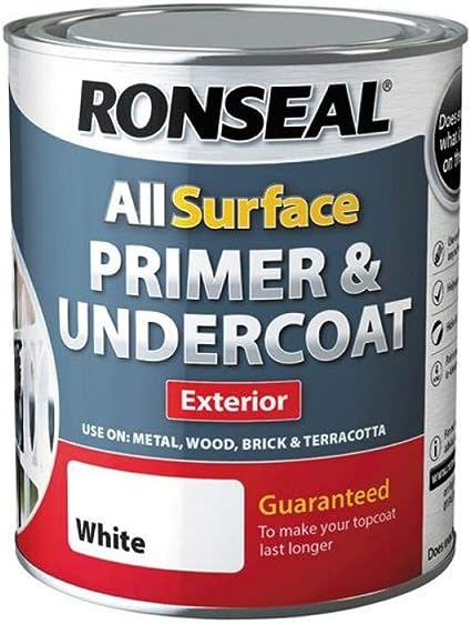 Ronseal 37559 All Surface Primer and Undercoat, White, 750ml