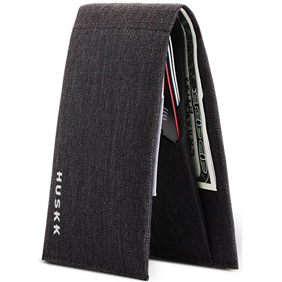 Slim Card Holder Front Pocket Wallet - Vegetable Tanned - HUSKK