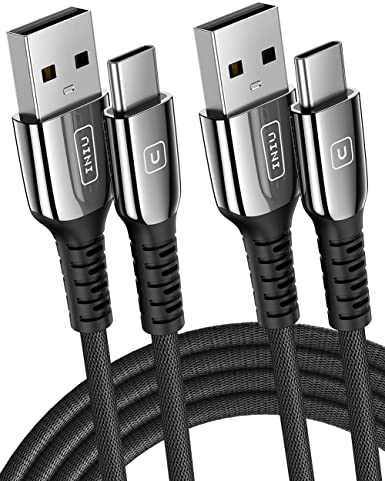 USB C Cable, INIU [2 Pack 6.6ft] 3.1A QC3.0 Fast Charge USB-C Charging Cable, Nylon Braided Type C Data Cord Phone Charger for Samsung Galaxy S21 S20 S10 S9 Plus Note 10 Xiaomi LG Google Pixel etc.