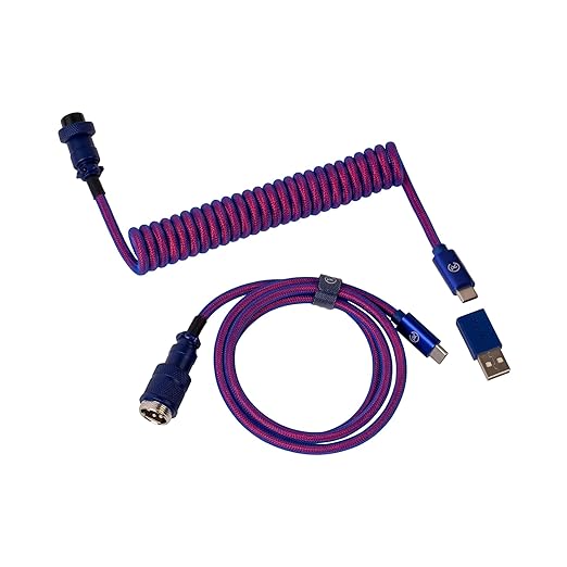 Keychron Premium Coiled Type-C Cable - Purple