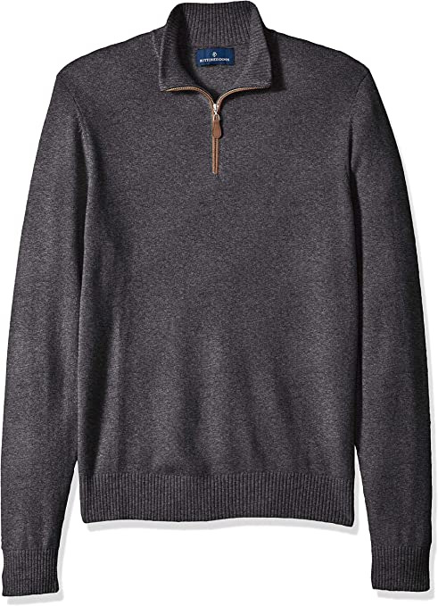 Amazon Brand - BUTTONED DOWN Men's 100% Premium Cashmere Quarter-Zip Sweater