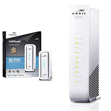 ARRIS SURFboard SB6183 Cable Modem (White)   SURFboard AC1750 WiFi Router Bundle