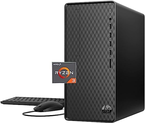 HP 2023 Newest Desktop, AMD Ryzen 3 5300G Processor(4 core), 16GB DDR4 RAM, 1TB SSD, AMD Radeon Vega Graphics, Wired Keyboard and Mouse Combo, Wi-Fi, Bluetooth, Windows 11 Home, Dark Black