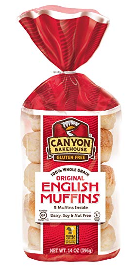 Canyon Bakehouse Gluten-free English Muffins, 14 Ounce [3 Pack]