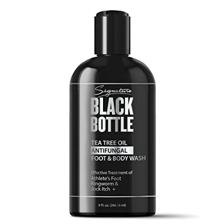 Antifungal Soap With Tea Tree Oil and Active Ingredient Proven Clinically Effective For Jock Itch, Athletes Foot, Ringworm Treatment - Signature Black Bottle Body Wash - 9 oz. (3pk)