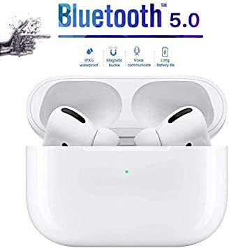 Bluetooth 5.0 Earphones，Earbuds Headphones ，Waterproof Pop-ups Auto Pairing Fast Charging in-Ear Headsets Built-in Mic, Touch Control, for iPhone/Apple AirPods Pro/Android