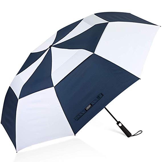 G4Free 62inch Portable Golf Umbrella Automatic Open Large Oversize Vented Double Canopy Windproof Waterproof Sport Umbrellas