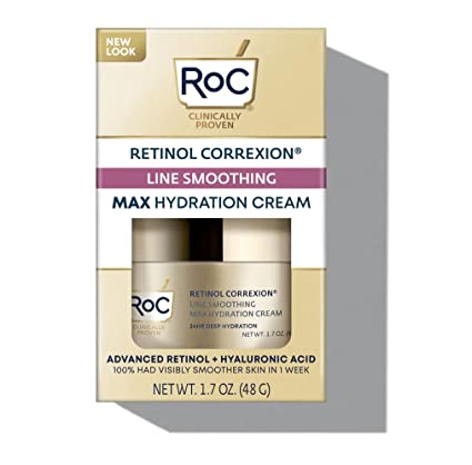Roc Retinol Correxion Max Daily Hydration Creme 1.7 Ounce (50ml) (6 Pack)