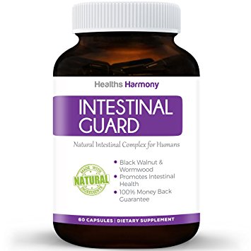 Intestinal Cleanse (NON-GMO) Worm & Intestinal Cleanse for Humans - Wormwood & Black Walnut- 100% Money Back Guarantee - 60 Capsules