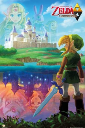 The Legend of Zelda Link Between Two Worlds Nintendo Poster Print 24x36"
